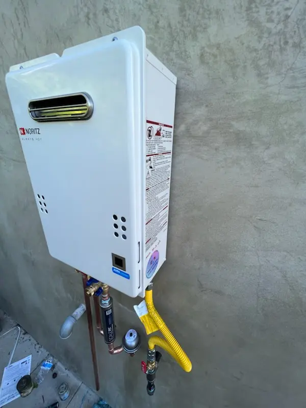 Tankless water heater installation for Noble homes
